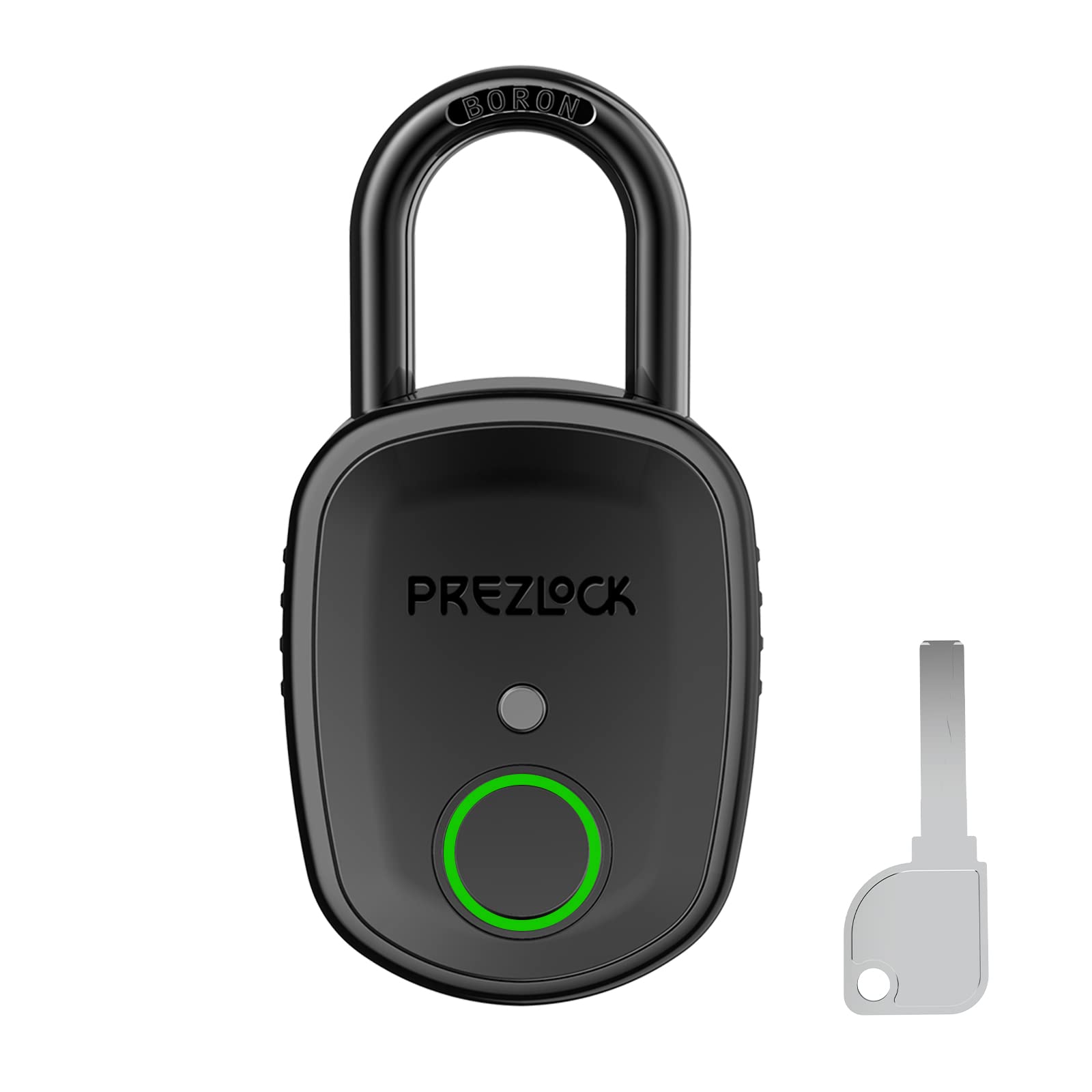 Prezlock Fingerprint Padlock with Key Backup, 2keys, Smart Padlock with Keyless 