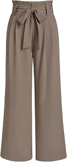 LILLUSORY Wide Leg Paperbag Dress Pants with Removable Belt