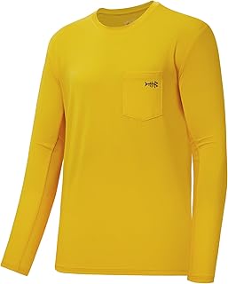 BASSDASH Men’s UPF 50+ Performance Long Sleeve T-Shirt UV Sun Protection Fishing Hiking Sports Shirts