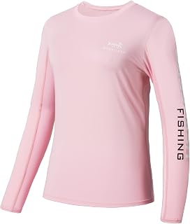 Bassdash Women’s UPF 50+ UV Sun Protection Long Sleeve Shirts Quick Dry Outdoor Performance T-Shirt for Fishing Hiking Kayaking