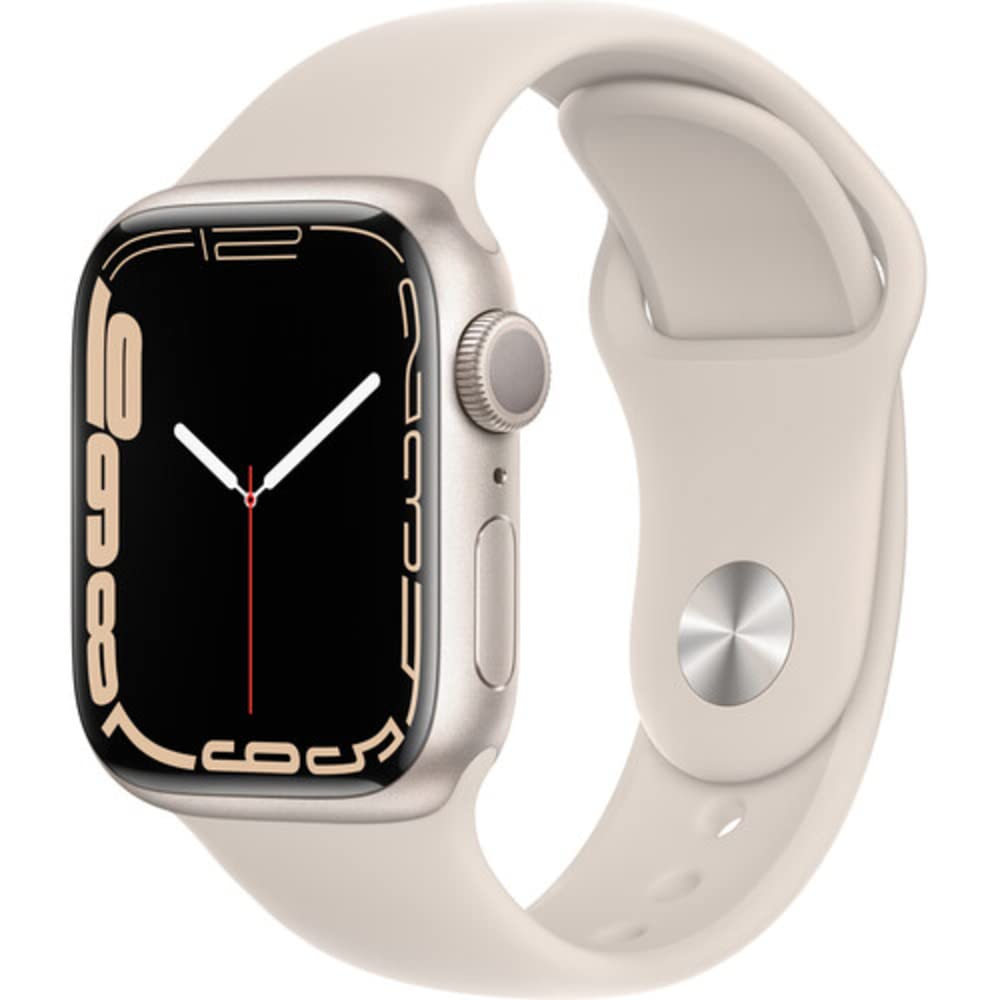 Apple Watch Series 7 (GPS, 41mm) Starlight Aluminum Case with Starlight Sport Ba