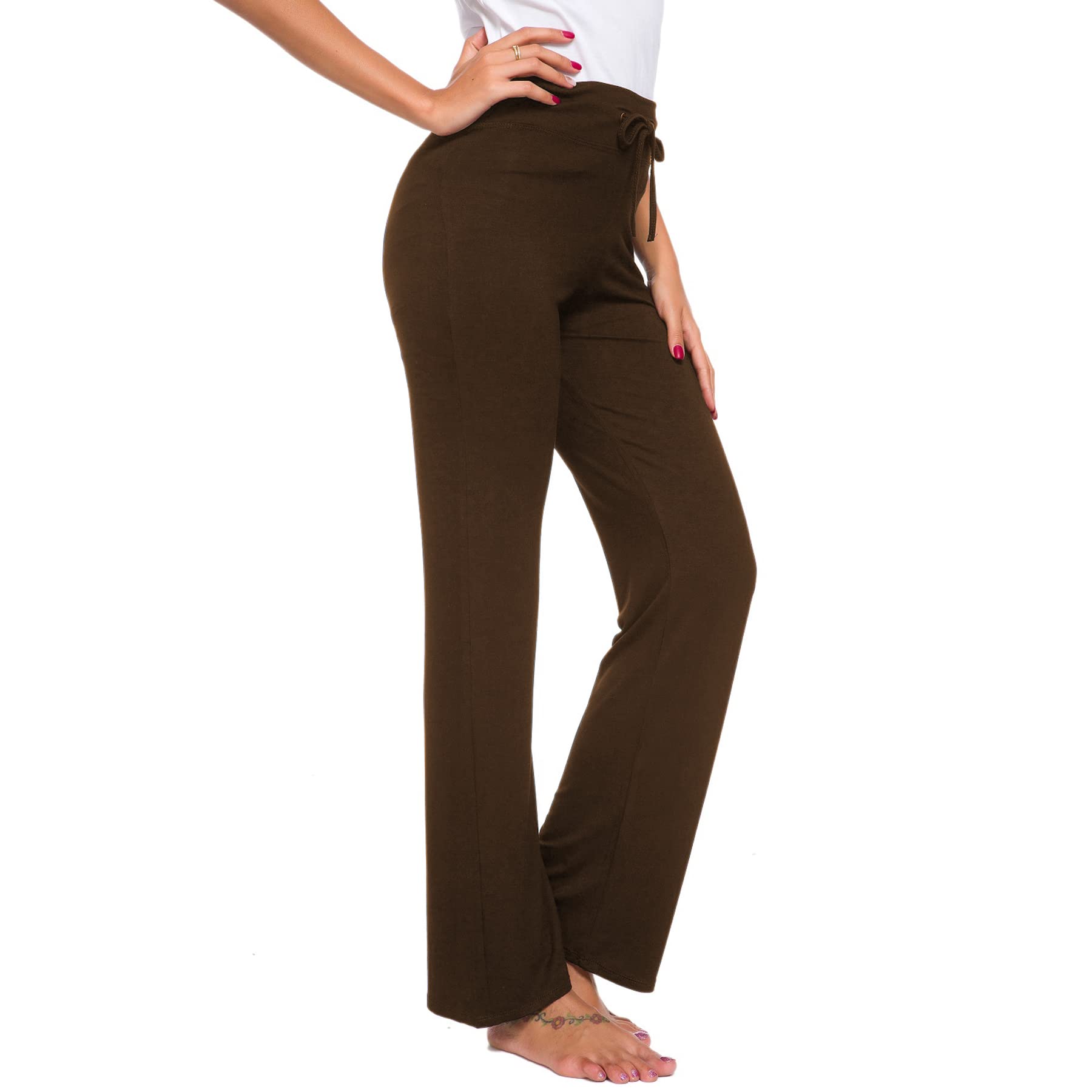 TownCat Women Casual Straight Pants Drawstring Yoga Running Pants