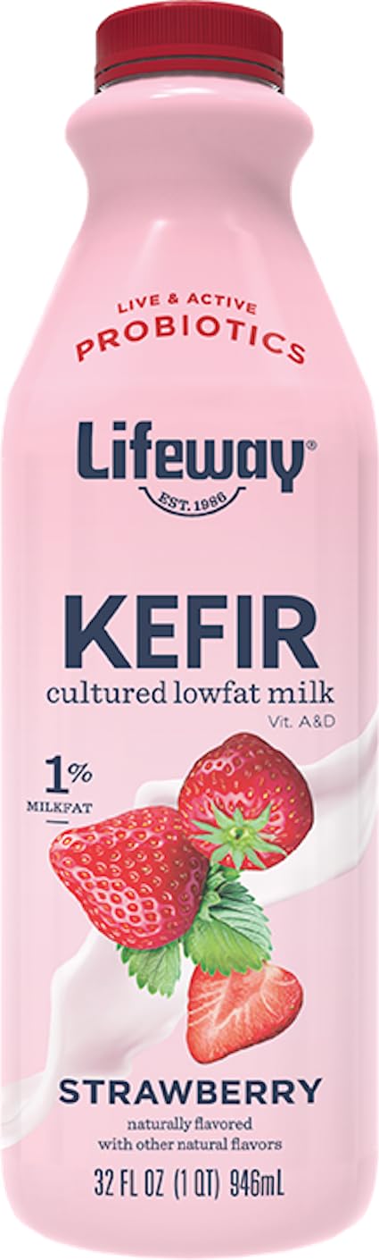 Lifeway Low Fat Kefir – Probiotic Drink with 10g Protein, 12 Live Active Culture