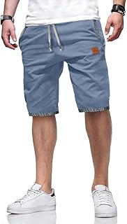 ZOXOZ Shorts Men Cotton Summer Shorts with Pockets