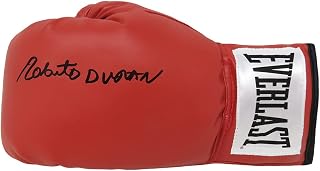 Roberto Duran Signed Everlast Red Full Size Boxing Glove