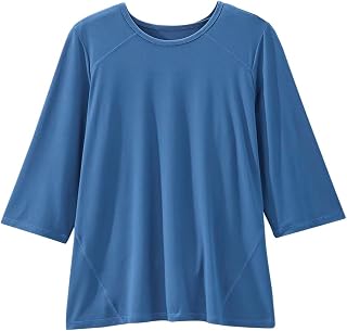 Silverts Women's Adaptive Open Back Crew Neck Top, Assisted Dressing