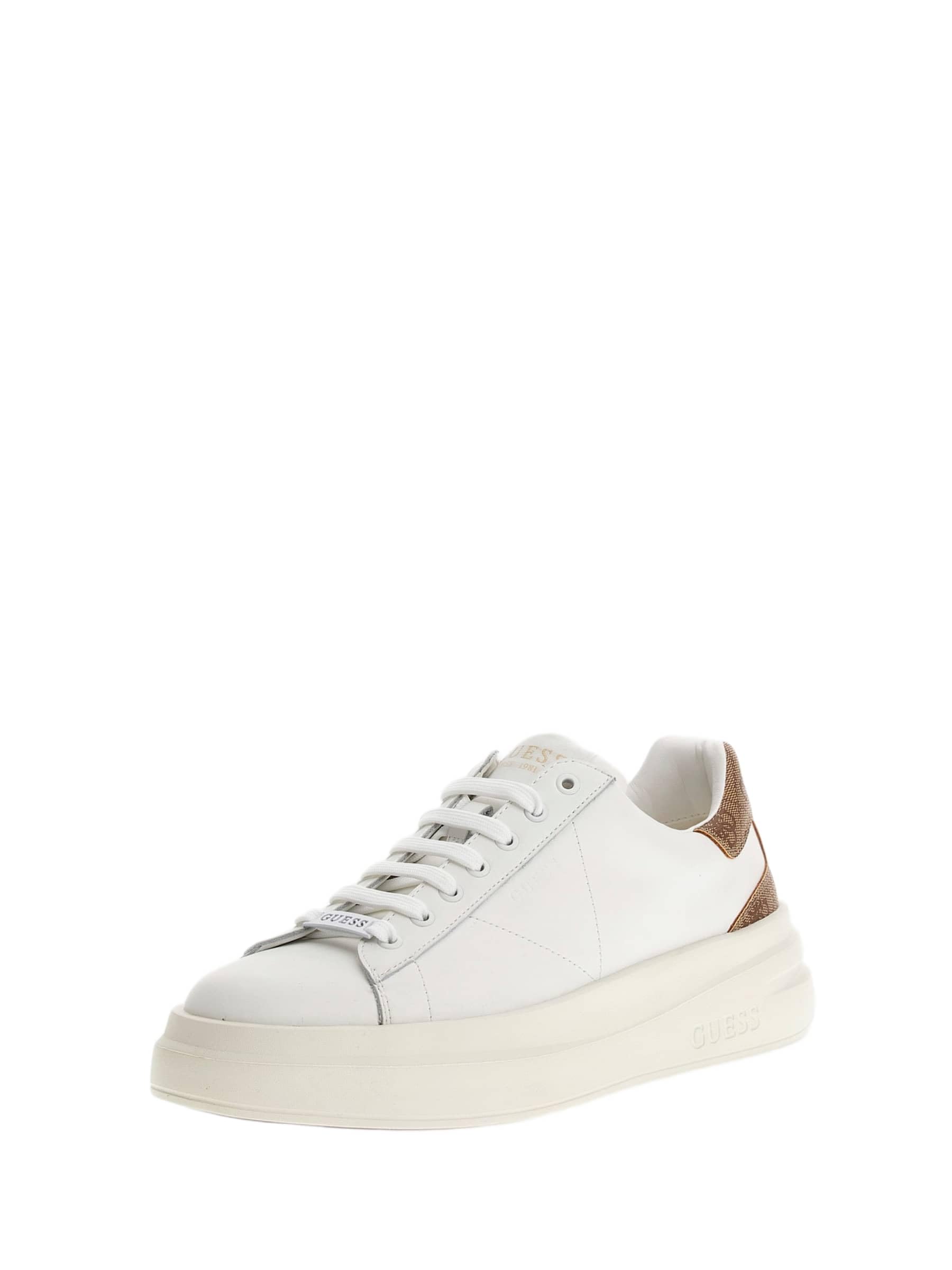 Guess Elba - Men's Black Leather Casual Low Sneakers