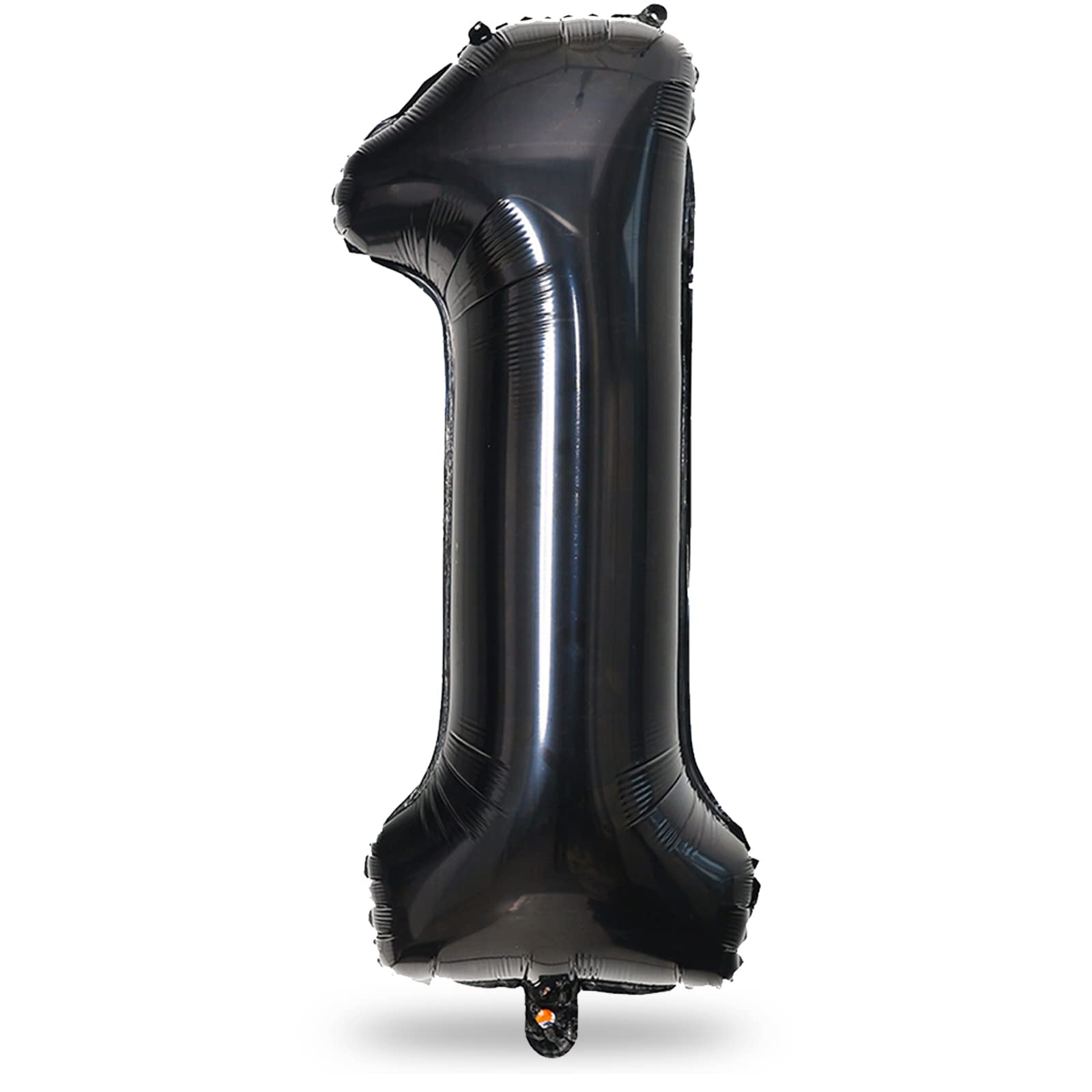 40 Inch Black Foil Balloon Number 1, Giant Self Inflating Number Balloons 0-9 Di