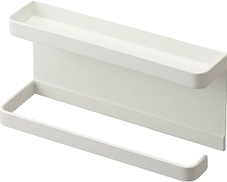 Yamazaki 5041 Magnetic Umbrella Holder with Tray, White, Approx. W 7.9 x D 2.8 x H 3.7 inches (20 x 7 x 9.5 cm), Smart Umbrella Stand, Entrance Door Storage, Hook Included