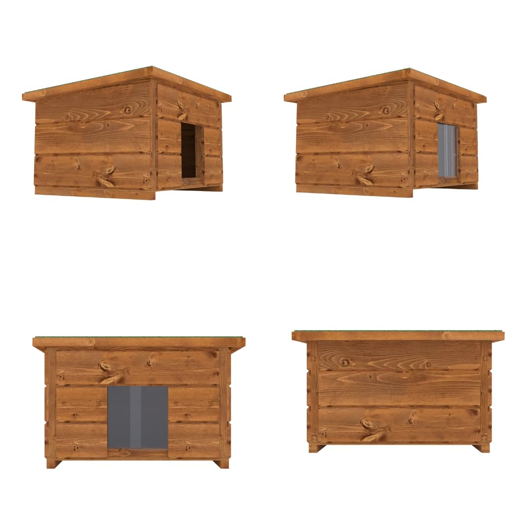The Hutch Company Herne Wooden Outdoor Cat Shelter – Weatherproof Pet House with