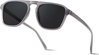 ANDWOOD Mens Sunglasses Polarized Square Aviator Modern Pilot Sun Glasses
