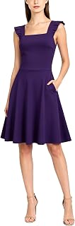 Viwenni Women's A-Line Flared Office Work Summer Casual Cocktail Dresses