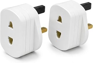 2x Toothbrush Adaptor Plug Electric Shaver Shaving adaptor 2 Pin Plug To 3 Pin Plug Shaver Adapter Plug Uk Power Adapter Shaver Plug 2 Pin Adapter Plug Uk For Shaving Razor (pack of 2)