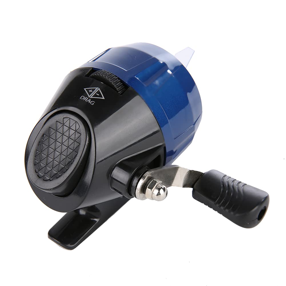 Portable Spincast Fishing Reel Lightweight Metal Body with Self Retrieve Handle 