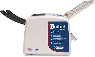 United Office Products F100A Automatic Paper Folding Machine, 200-Sheet Capacity, Folds Letter and Legal Size Paper, High-Speed Letter Folding Machine for Offices, Schools and Churches