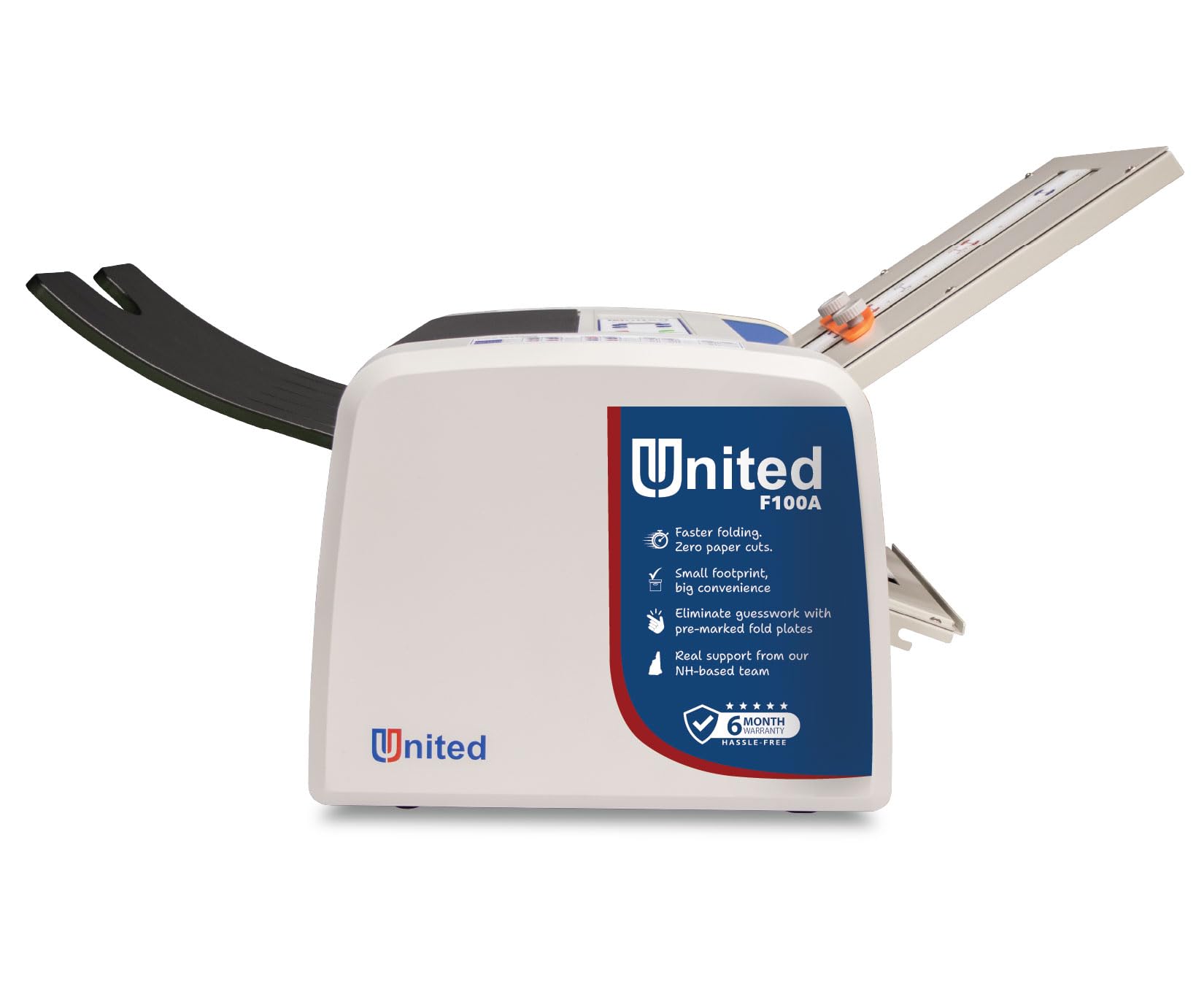 United Office Products F100A Automatic Paper Folding Machine, 200-Sheet Capacity