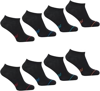 Athena - Pack of 8 Pairs of Men's Ecopack Socks - Cotton and Polyester, Fine and Soft Mesh - Breathable - OEKO-TEX Standard 100 Label