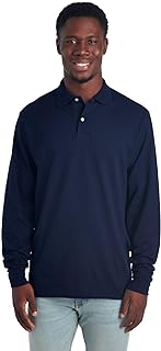 Jerzees Men's Spot Shield Long Sleeve Polo Sport Shirt Polo Shirt (Pack of 1)