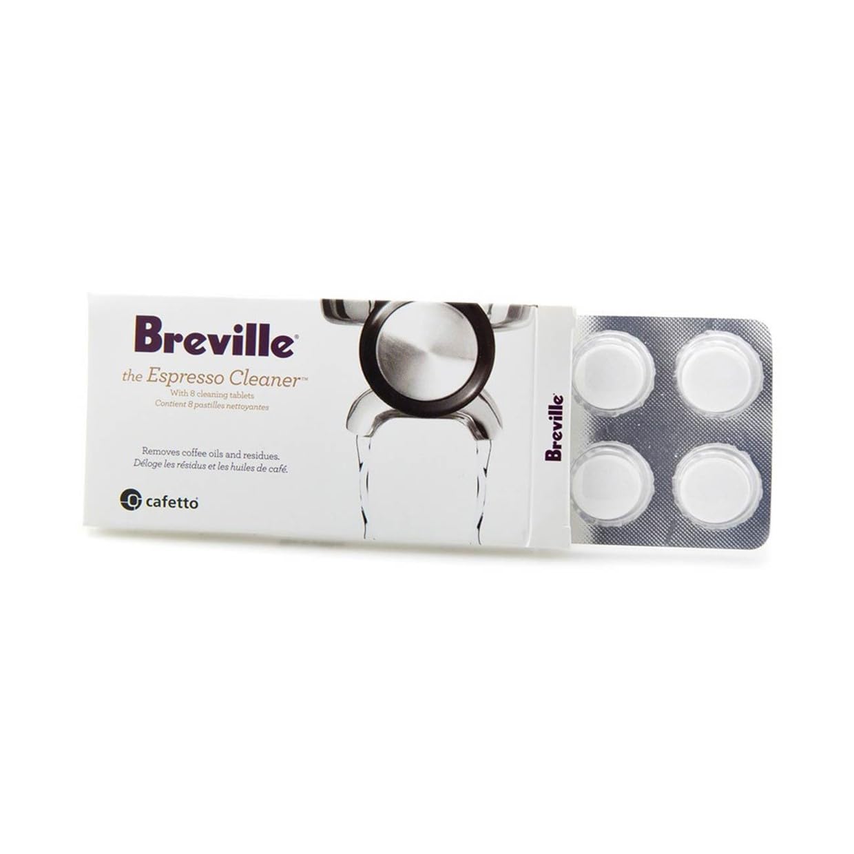 Breville BEC250 Espresso Machine Cleaning Tablets, 8 Pack | Safely and thoroughl