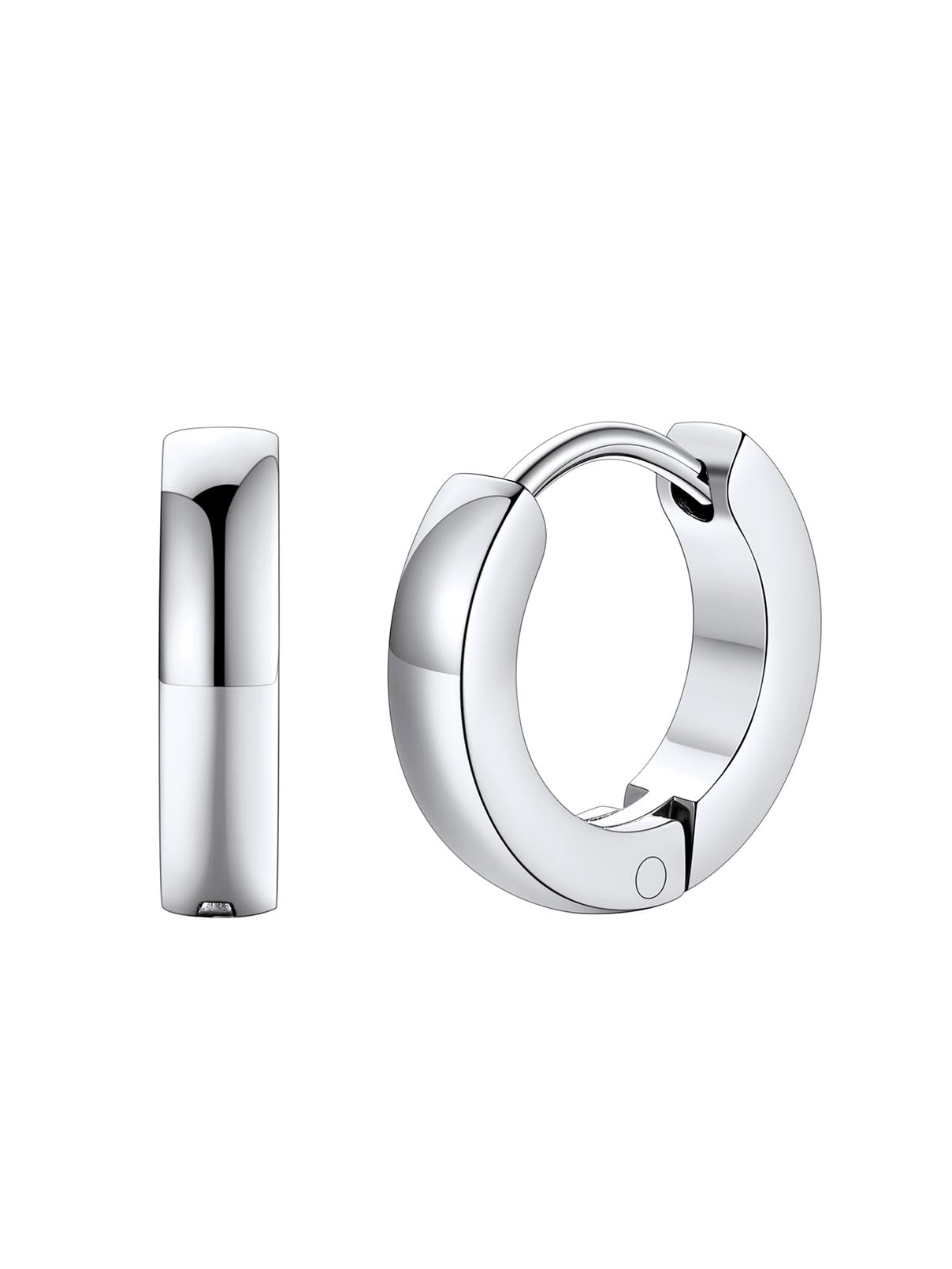 FaithHeart Stainless Steel Black/Silver/Gold Hoop Earrings for Men - Hypoallerge