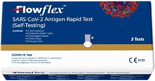 Flowflex Lateral Test Kit Covid-19 For Self Care | Test Kit For SARS-CoV-2 Antigen Home Test Kit | Self Testing Rapid Test In 15 Minute | 5 Test Pack