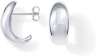 PAVOI 14K Gold Plated Huggie Hoop Earrings for Women, Gold Dome Earrings
