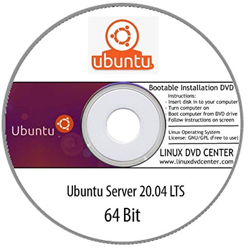 Ubuntu Server 20.04 LTS "Focal Fossa" (64Bit) - Bootable Linux Installation DVD