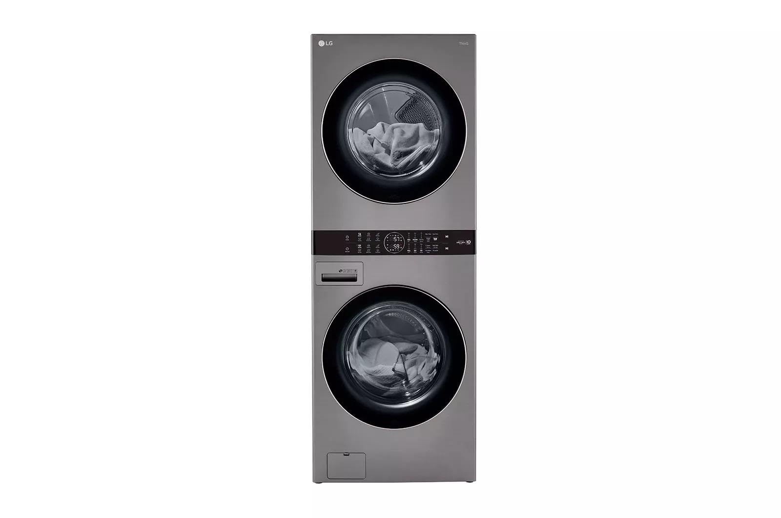 LG WashTower Stacked Smart Laundry Center 4.5 Cu.Ft. Front Load Washer & 7.4 Cu.