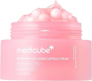 medicube Capsule Cream with Salmon DNA PDRN Pink Collagen | Lightweight Moisturizing Cream with PDRN and Niacinamide, Improves Skin Tone and Texture, Glow Hydration, Korean Cosmetics