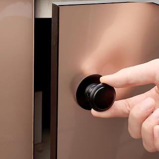 2pcs Self Adhesive Stainless Steel Drawer Handle Pulls Cabinet Furniture Strong Adhesive Metal Pulls Home Hardware Accessories Black 38x20.5mm