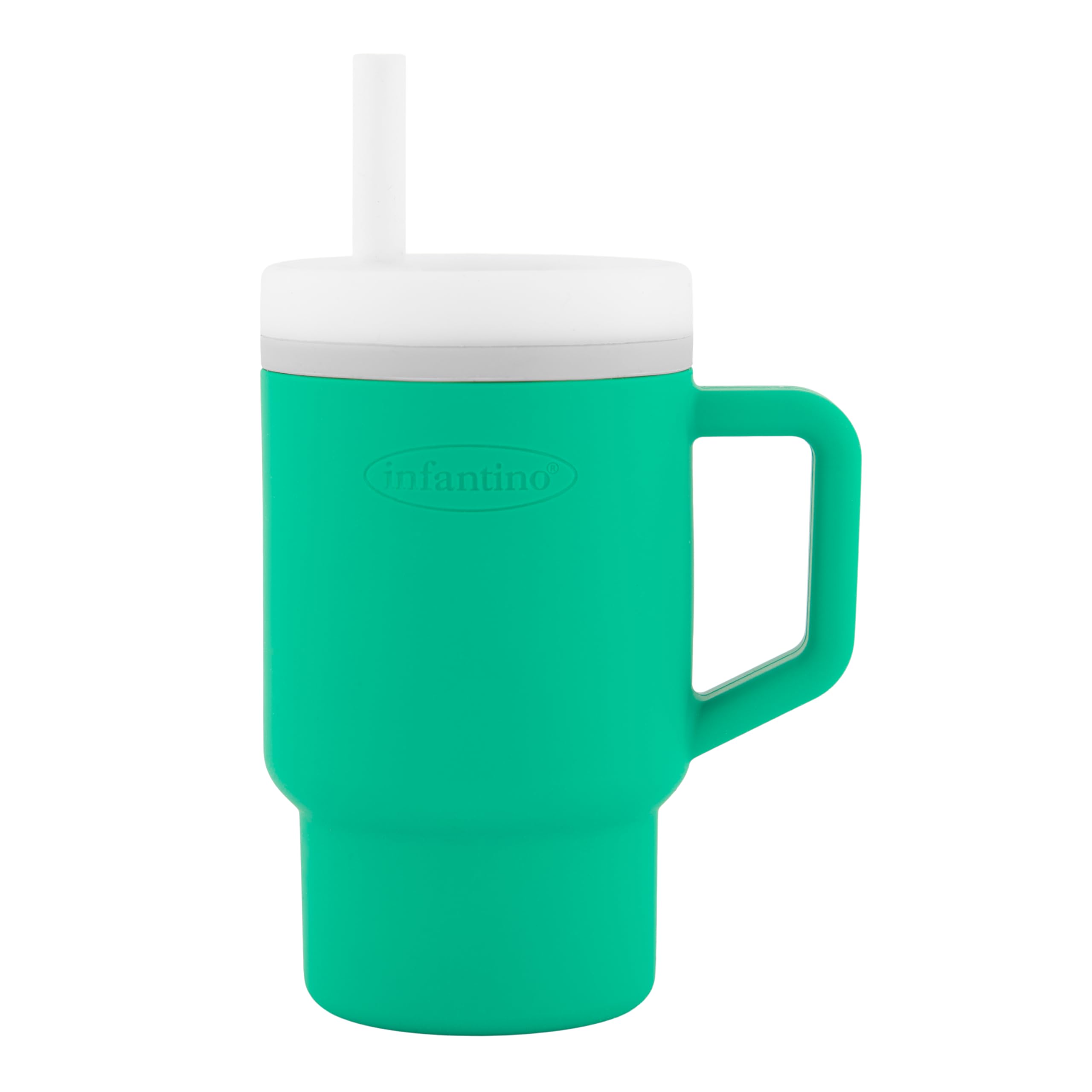 INFANTINO My First Mug - Adorable 255ml Mug with Leak-Proof Straw and Handle Sui