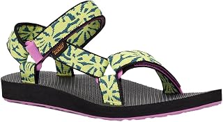 Teva Original Universal Beach Sandals Floral Wild Lime Print Vegan