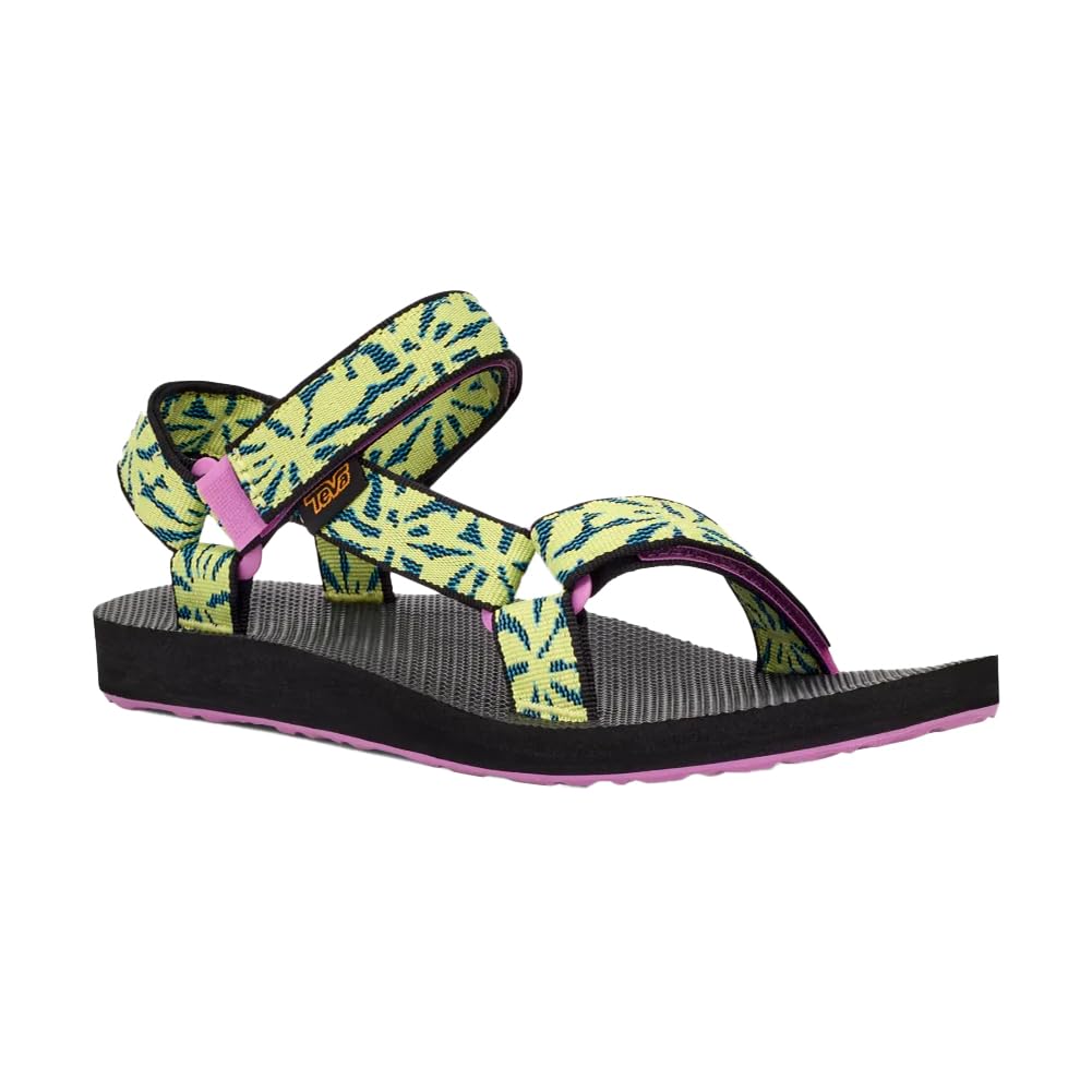 Teva Original Universal Beach Sandals Floral Wild Lime Print Vegan