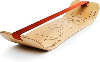 GIBBON SlackBoard Plus, Plus & Stand - 2-in-1 Slackline Balance Board for Adults - Workout Equipment Home Gym Training - Slack Board Wooden Balance Trainer - Standing Desk Exercise, Yoga, Agility