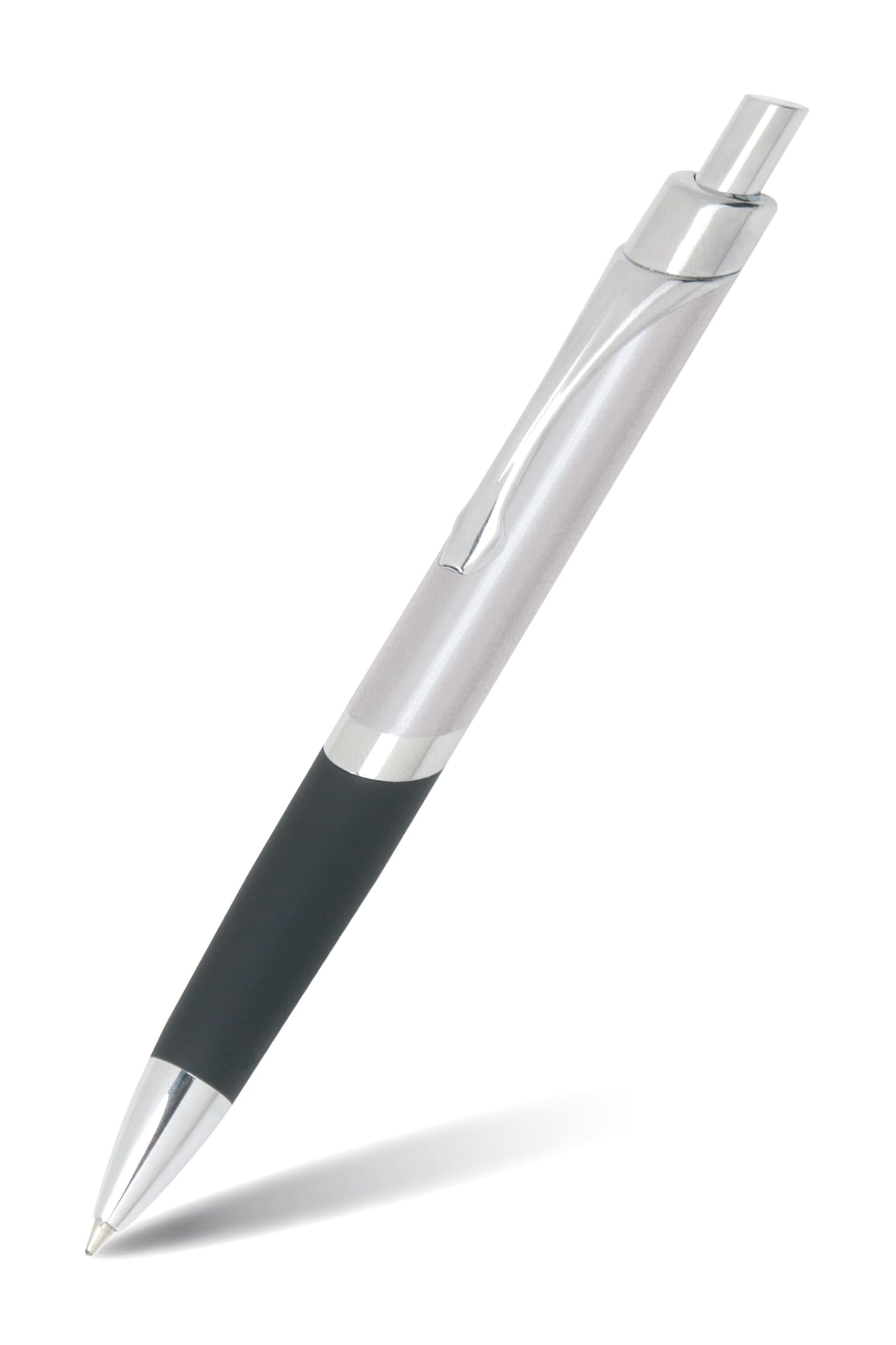 Online Sporty Silver Ballpoint Pen, Aluminium, Retractable, Large Capacity Inter