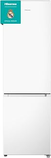 Hisense RB343D4CWE – Combi Fridges, 269L, Class E, W 55 cm x H 180 cm, Opening Doors 90º, Reversible Door, Fruit and Vegetable Drawer, LED Lighting, Large Capacity Balcony, White