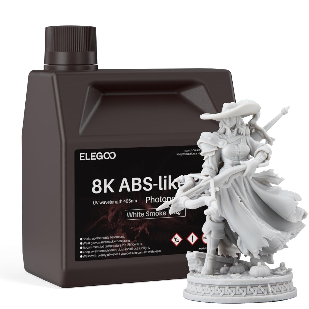 ELEGOO ABS-Like Resin 8K 3.0 for 3D Printing LCD/DLP, UV 405nm Curing ABS Resin 