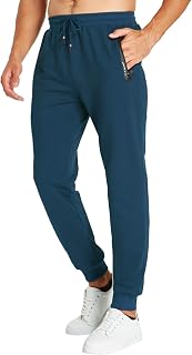 JustSun Men's Cotton Jogging Bottoms with Zip Pocket
