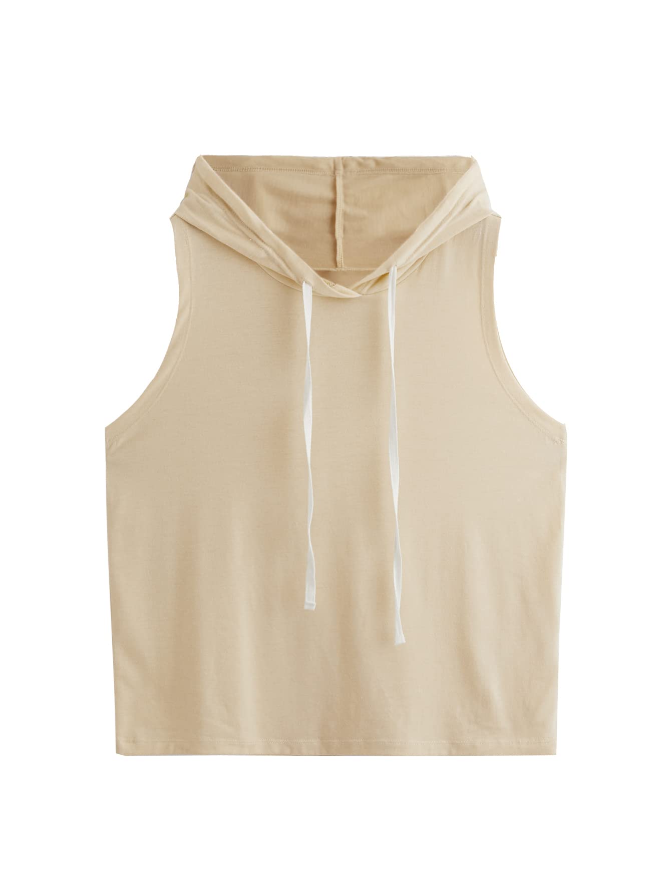 SweatyRocks Women's Summer Sleeveless Hooded Tank Top T-Shirt for Athletic Exerc
