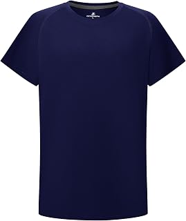 DEVOROPA Youth Boys Rash Guard Swim Shirt Short Sleeve UPF 50+ Sun Shirts Lightweight Quick Dry Kids Surf Swimsuit