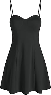 CIDER Mini Dress V Neck Sleeveless Bodycon Strappy High Waist Party Dress Flared A Line Short Dresses