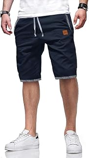 ZOXOZ Shorts Men Cotton Summer Shorts with Pockets