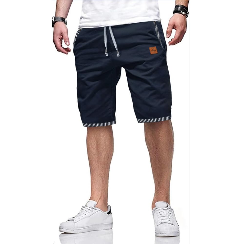 ZOXOZ Shorts Men Cotton Summer Shorts with Pockets