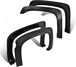 DOTCOM Fender Flares Fit 2007-2013 Chevy Silverado 1500 Crew Cab(5.8ft Bed) | Fit 2007 Silverado New Body Style Only,Not Fit GMC Models,Factory Textued Style,Rustproof & UV Resistant,Wheel Arch Covers