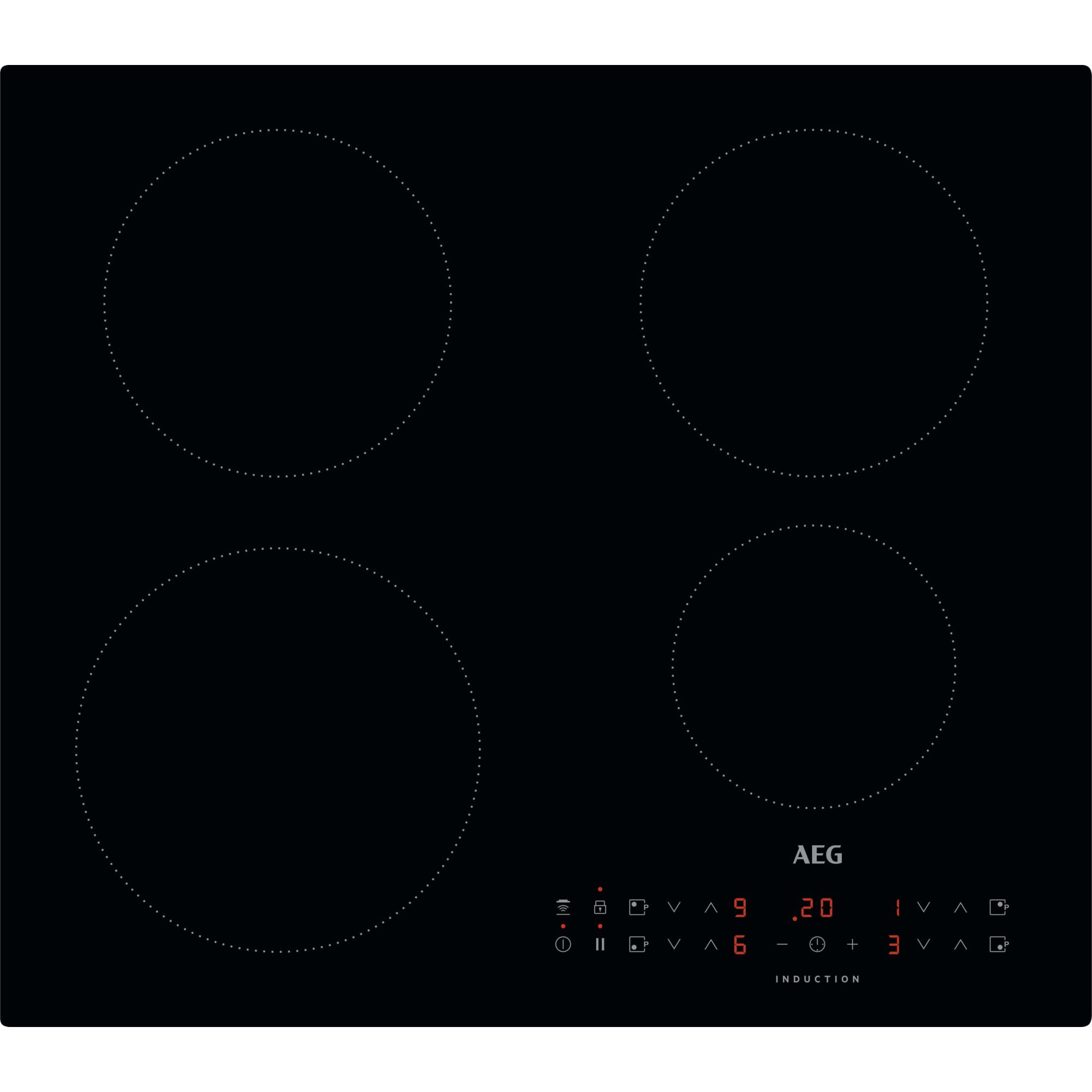 AEG Induction Hob IKX64301CB, 60 cm, 4 Zones, Black | 60 cm width, 4 cooking zon