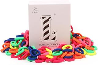 100 Hair Ties for Women - Seamless Cotton Rubber Elastic Hair Ties, No Crease Hair Ties for Thick, Fine, and Thin Hairstyles, No Damage.