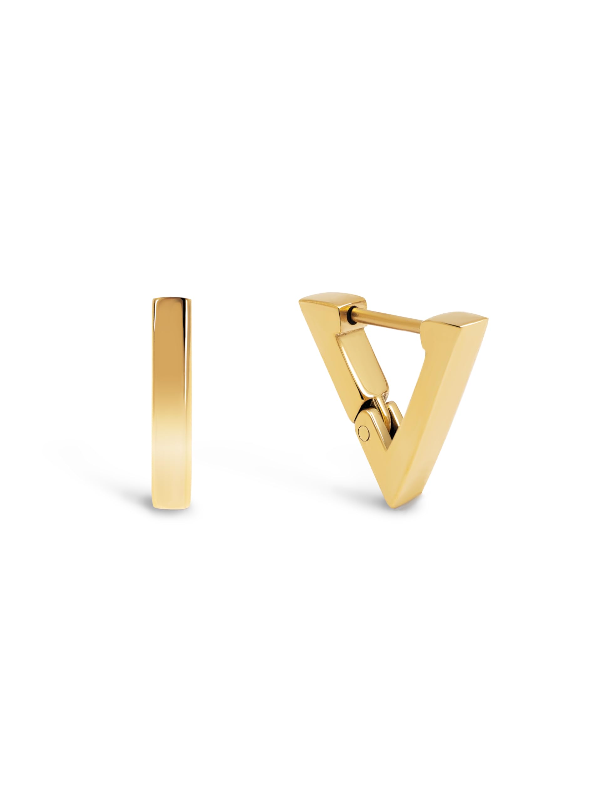 SINGULARU - Pirámide Earrings - Earrings in Steel or Steel with 18Kt Gold Finish