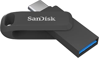 SANDISK Ultra Dual Drive Go 128GB, USB-C & USB-A, Up to 400MB/s Read Speeds | USB Memory Stick, Reversible Connectors for USB-C Smartphones, Tablets, & Mac, Automatic Backup, USB 3.2 Gen1, Black