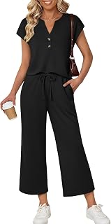 Women Spring Vacation Beach Travel Airport Casual Cruise Fashion Two Piece Set