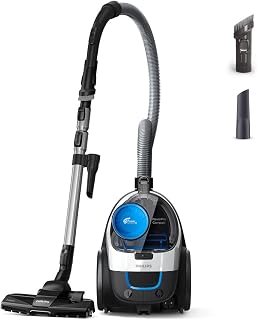 Philips FC9332 / 09 Aspiradora sin bolsa PowerPro Compact (900 W, volumen de polvo de 1,5 L, cepillo integrado) blanco